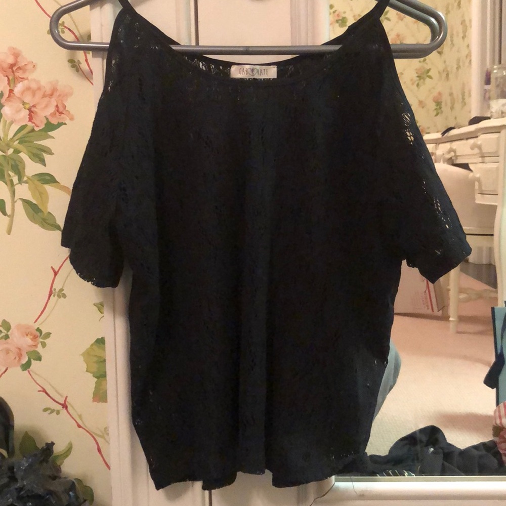 Gab and Kate Lace Cold Shoulder shirt
